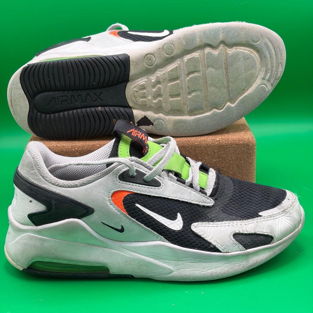 Nike Air Max Bolt GS Sneakers Kids 5.5Y Gray/Volt Green Running Athletic Shoes